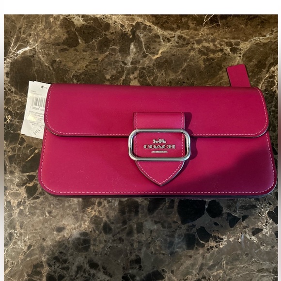 Coach Morgan Shoulder bag, NWT, bright violet color, 10.5” X 6” - Picture 4 of 10